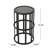 Ceramic Tile Side Table In Grey With Iron Frame, Stylish For Patio And Frame Table, Functional