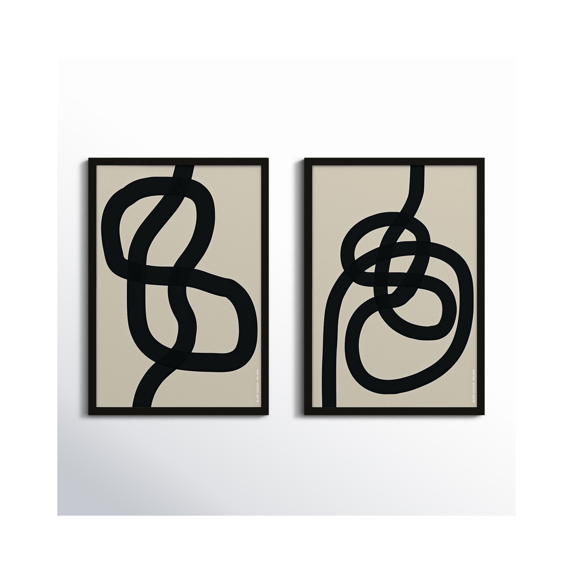 Intertwined by Romina Gadler, Black Framed Paper, 50" H x 70" W x 1.25" D