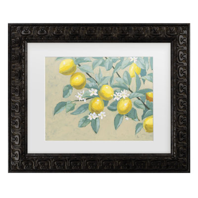 Œuvre encadrée, branche de citron