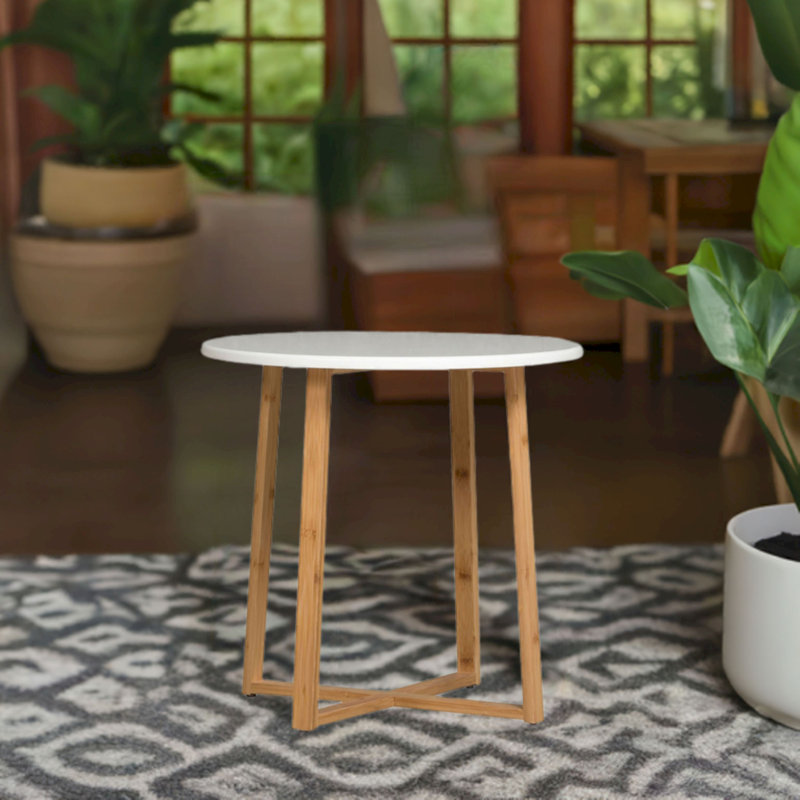 Table de bout en traîneau Alfie-Thomas, Blanc