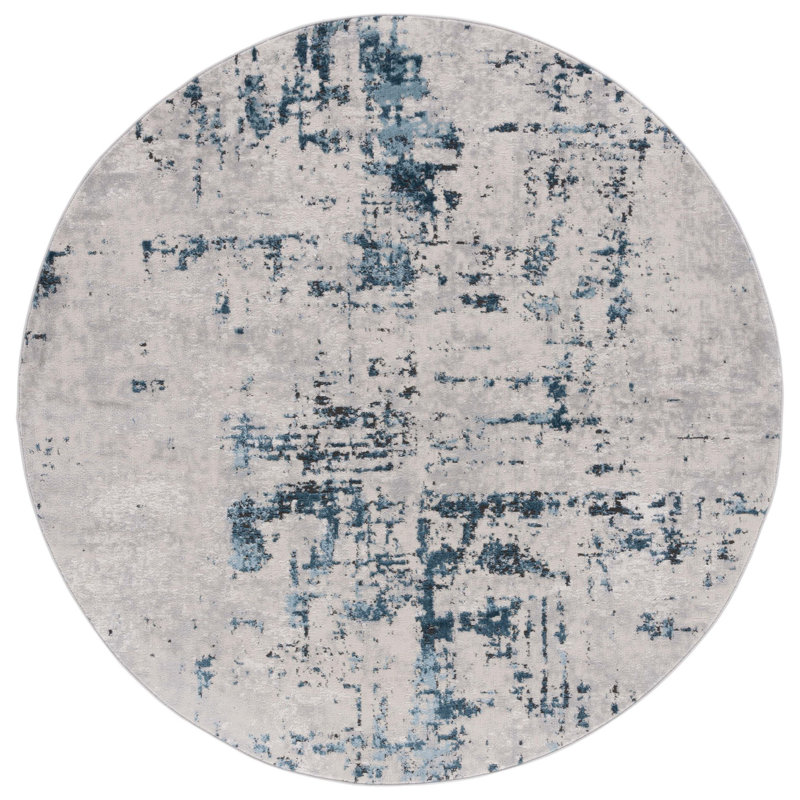Shivan Performance Abstract Rug, Round 6'7"
