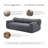 Pebble 87" Deep Seat Upholstered Sectional, High-Resilience Foam Curved Arm Italian Modern Sofa, Seats 2 for Living Room-129201183-129201187