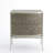 Crinkle Bedside Chest-Nickel/Antique Nickel