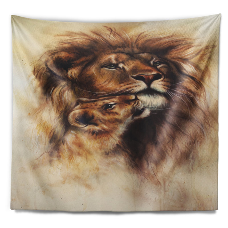 Tapisserie de lionne aimante Animal, H 50 po x l 60 po