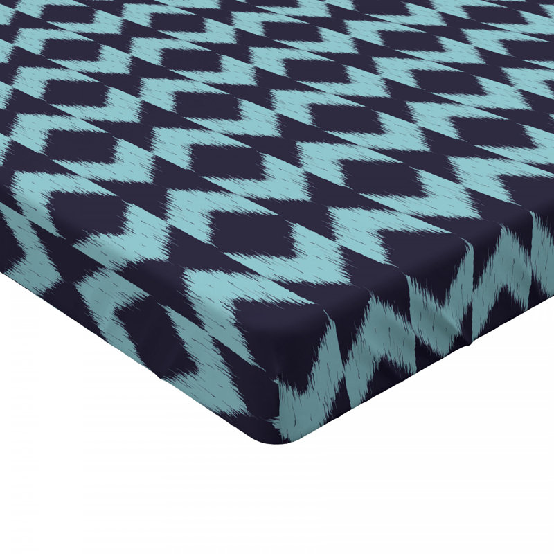Microfiber Ikat Fitted Sheet, Twin Fitted Sheet