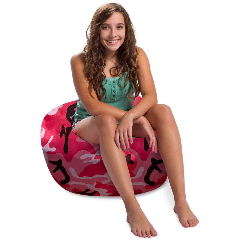 Bean Bag Chair Round Structured Seat for Toddlers and Kids, Comfy Chair for Gaming, Reading, and Watching TV, 100in Round Classic Chair, Multiple Colors and Fabrics