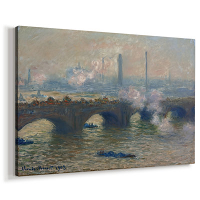 Waterloo Bridge, Sunlight Effect-Claude Monet-Gallery Wrapped Canvas-1903