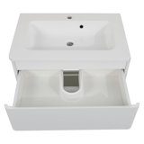 27.3'' Single Bathroom Vanity with Ceramic Top with Mirror
