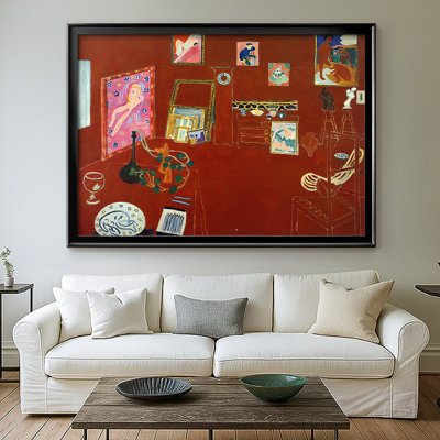 The Red Studio (L'Atelier Rouge)-Henri Matisse-Framed Gallery Wrapped Canvas-1911