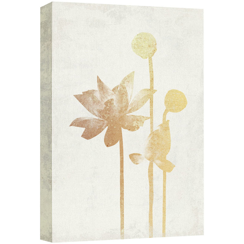 Floral Botanical Illustration - Reproduction d'art sur toile tendue, H 18 po x l 12 po x P 1,5 po