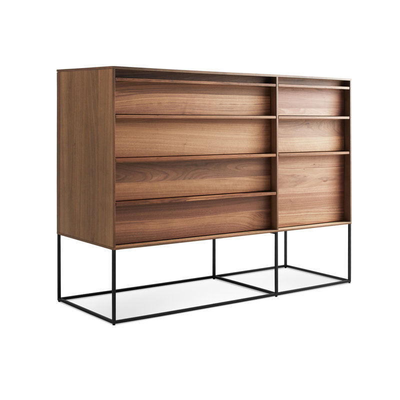 Rule 7 - Drawer Dresser, Black/Walnut
