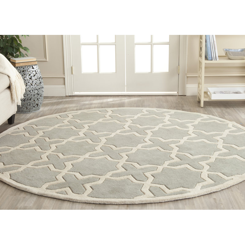 Tapis en laine touffeté à la main Paddy, Rond 4 pi