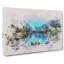 Padarn Lake In Snowdonia Wales - Wrapped Canvas-61877522
