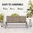 Porch Glider Swing With 3 Seats,3-Person Outdoor Patio Glider Bench,Breathable Mesh Fabric,Metal Frame-339217723