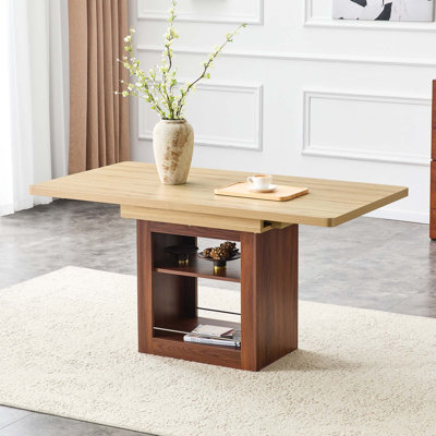 Table de salle à manger extensible avec rangement intégré et structure robuste