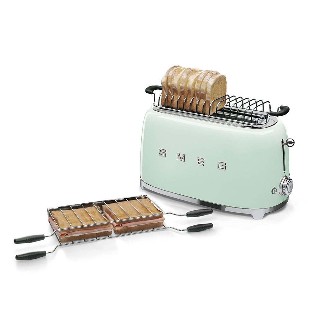 SMEG 50s Style 4-Slice Toaster, Pastel Green