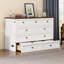 Commode lit escamotable en pin massif avec station de charge et grand tiroir de rangement pour bureau à domicile ou petite pièce-1160822647