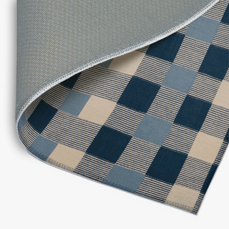 Tapis d'intérieur et d'extérieur à carreaux gris, Rectangulaire 2 pi x 3 pi