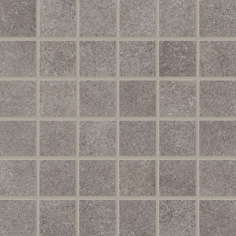 Central Station 2" x 2" Porcelain Stone Look Grid Mosaic Wall & Floor Tile, Gray