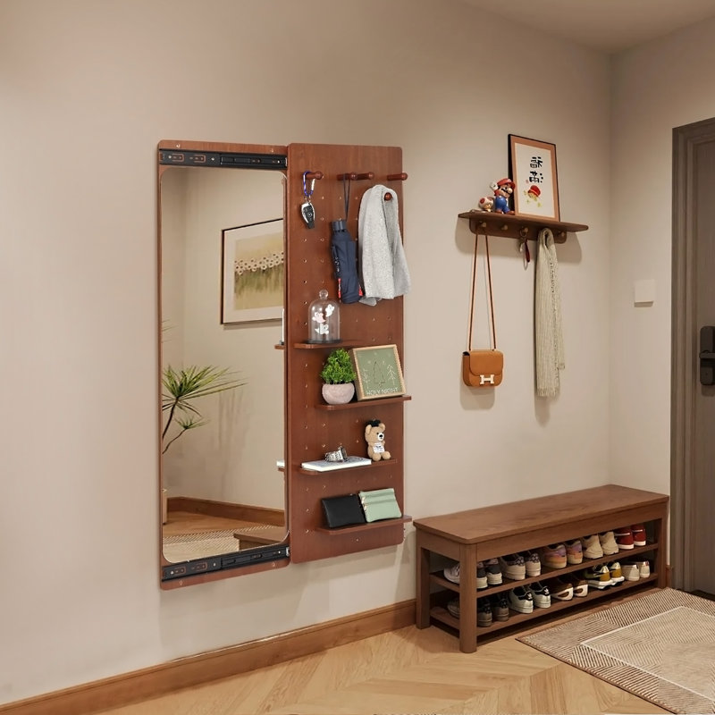 Miroir mural pleine grandeur avec tablette