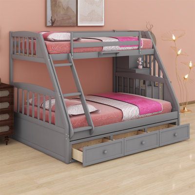 Jazmeen Kids Twin Over Full Bunk Bed with Drawers -  Harriet Bee, 09ACF5FDC099439496D7ADFB750267C4