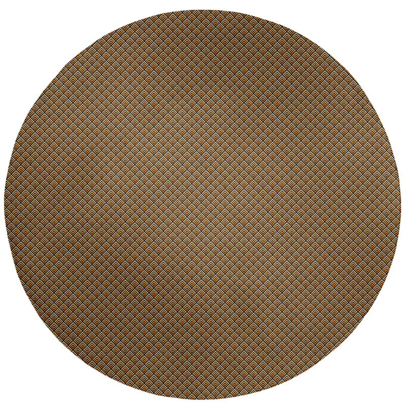 Tapis de zone orange rétro dégradé, Rond 5 pi