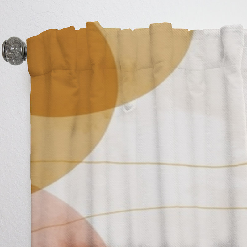 Arreguin - Rideau minimaliste - Rideau obscurcissant abstrait - 1 panneau, L 52 po x L 84 po