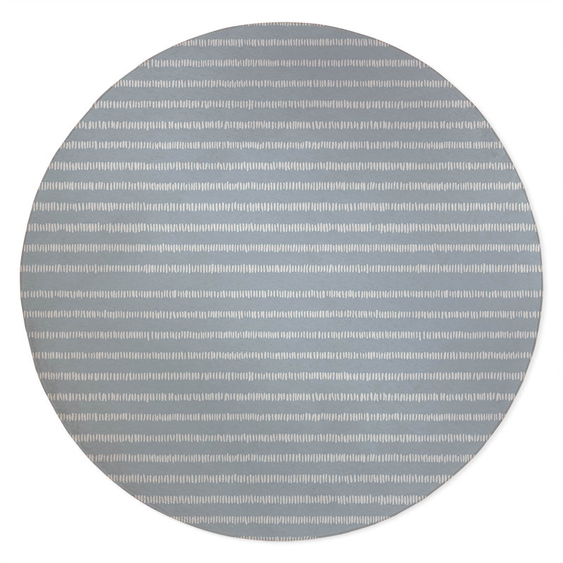Scatter Row Non-Slip Outdoor Rug, Round 5'