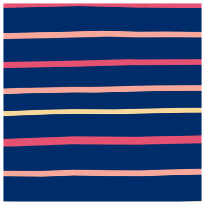 Horizontal Striped Pattern Bath Mat