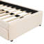 Lit plateforme tapissier avec lit gigogne, tête de lit lumineuse et port USB-1517373131-1517373121