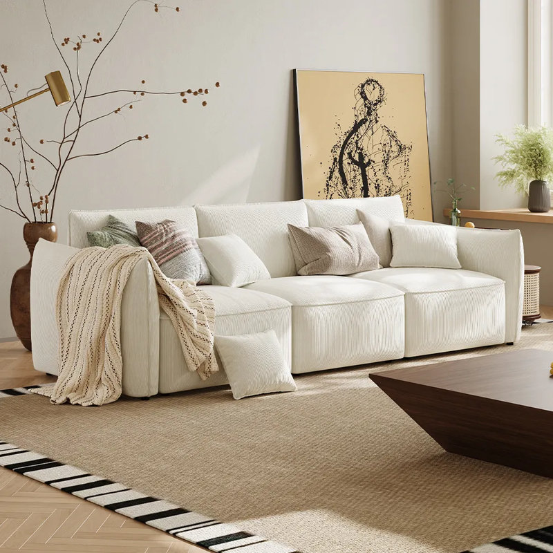 Ensembles de canapé pour le salon, 3, H 32,28 po x l 108,66 po x P 38,98 po, Beige