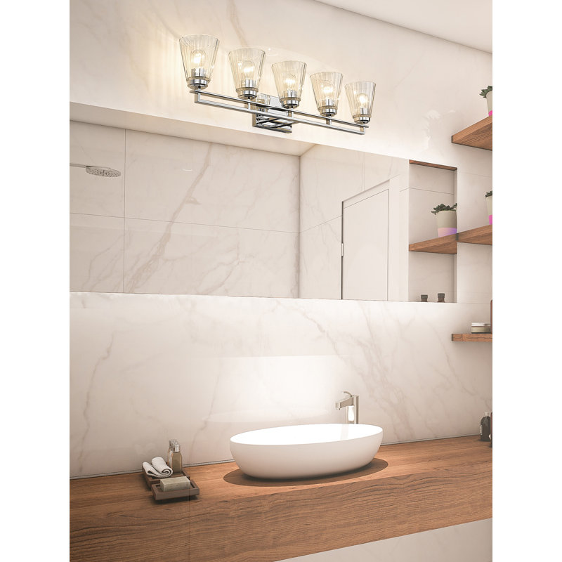 Baillargeon 5 - Light Dimmable Vanity Light, Chrome