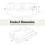 Plancher blanc moderne avec 4 coussins, matelas pliant en mousse haute densité, pour les invités et les espaces de vie, aucun assemblage requis-792945670