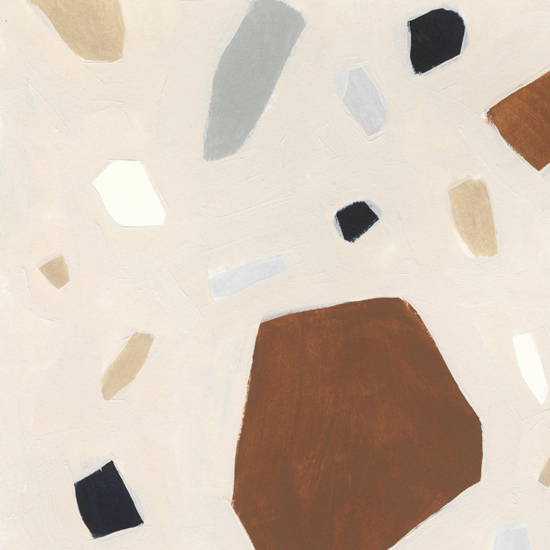 Terrazzo Shards I par Victoria Borges - peinture sur toile tendue, H 30 po x l 30 po