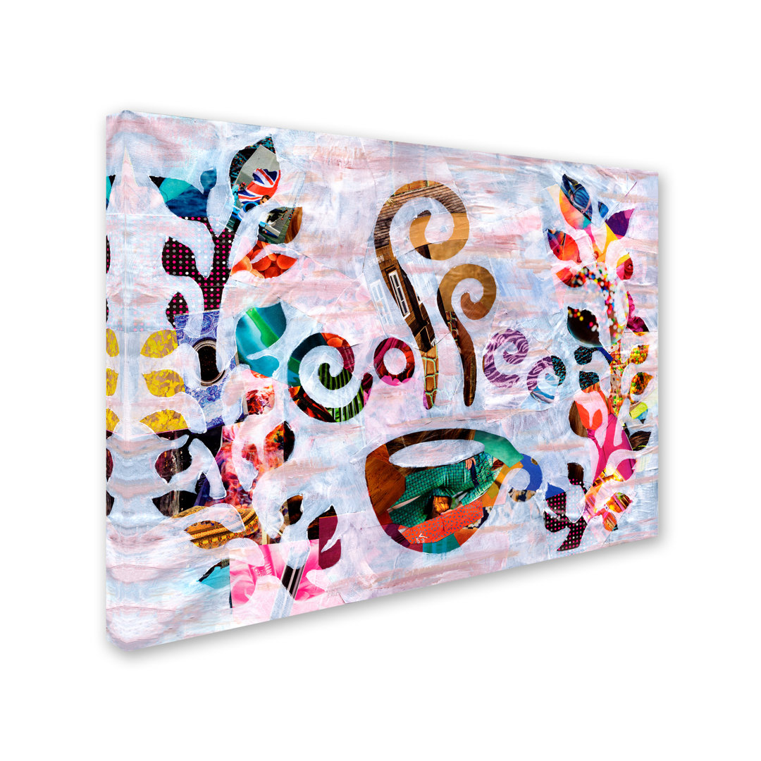 Krisdapor 'Coffee' Graphic Art Print on Wrapped Canvas Hokku Designs 