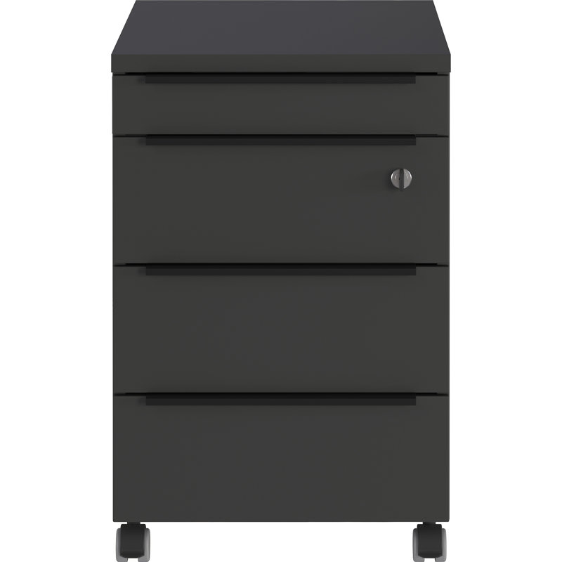 Mastandrea 63cm Wide 4 -Drawer Mobile File Cabinet, Graphite