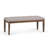 Waverly 48"W Linen Look Traditional Tufted Ottoman Bench with Carved Legs-1209999704