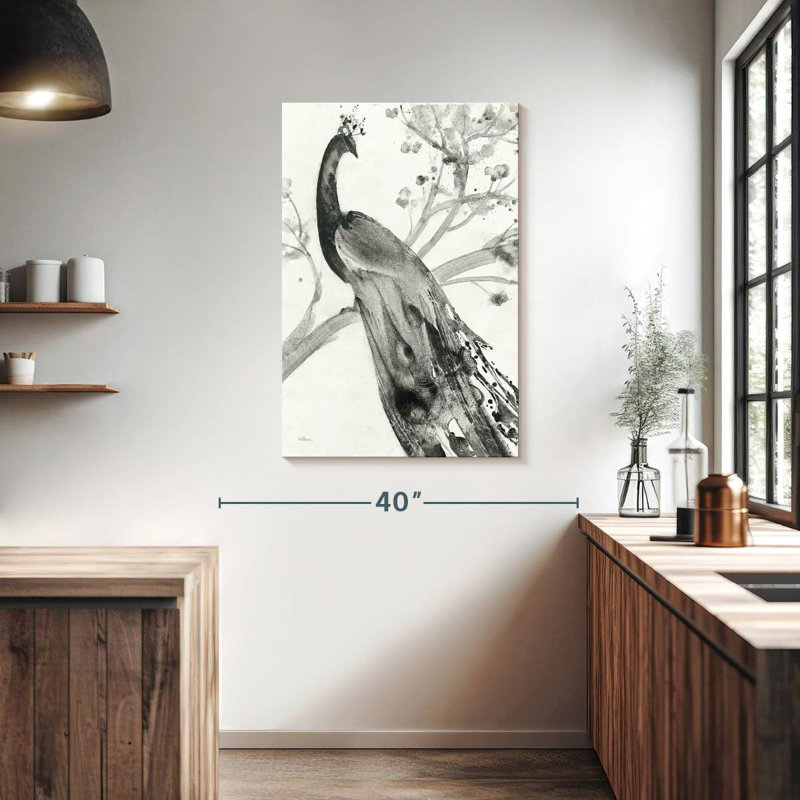 Brampt Majestic Peacock Painting II, 39" H x 26" W