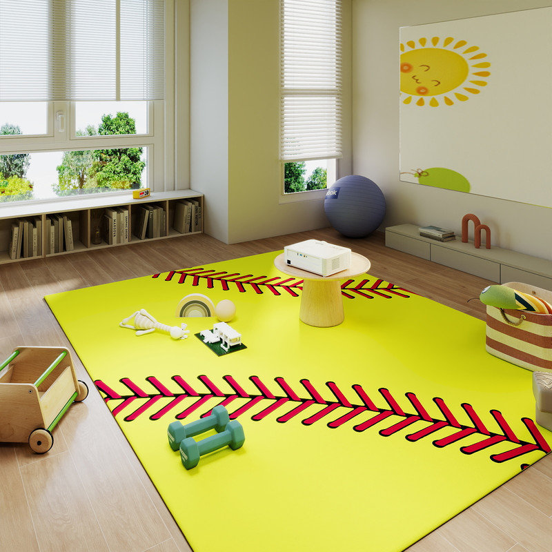 Tapis de jeu pour enfants avec tapis antidérapant, Rectangulaire 4 pi x 5 pi