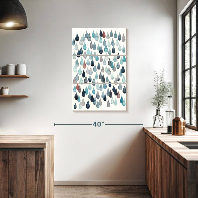 Avery Watercolor Drops II, H 38 po x l 24 po