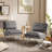 Adewunmi 26.38'' W Button Tufted Faux Leather Upholstered Armless Accent Lounge Chair (Set of 2)-1349639064