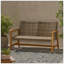 Causeuse en bois et osier Hampton avec structure en acacia durable, parfaite pour la détente en plein air et l'esthétique naturelle-944228597
