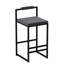 Tabourets de bar contemporains en velours gris avec repose-pieds et support de 220 lb, de 2 pour plusieurs réglages de haute qualité en noir, structure rouille, repose-pieds, salles à manger-275384907-275384900