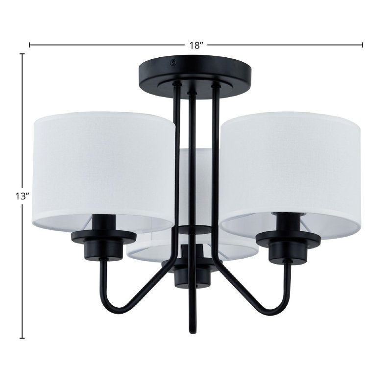 Briggs Semi-Flush Mount, Black