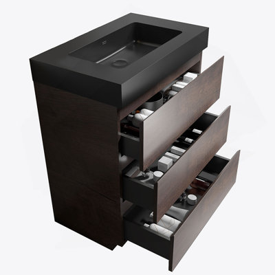 Bathroom Vanity With Sink, Large Storage Freestanding Bathroom Vanity
