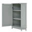 Armoire de salle de bain grise - Tablette de coin triangulaire réglable pour un rangement moderne organisé