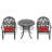 All-Weather Cast Aluminum Dining Furniture Set With Black Frame-2038101086