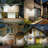 Count 148 - Head LED Solar Powered Dusk to Dawn Outdoor Security Wall Pack with Motion Sensor