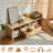 Heyer Large Wood Rattan TV Stand for TVs up to 75" with LED Light and Charging Station, Coastal Media Console Table, Multimedia Storage Furniture with 2 Drawers, Lighting TV Cabinet-87490487