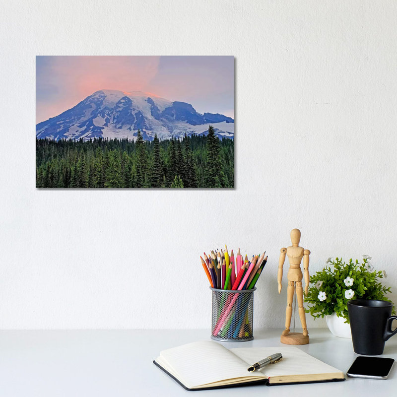 Morning At Mount Rainier by Brian Wolf - Wrapped Canvas Print, 20.32cm H x 30.48cm W x 1.91cm D